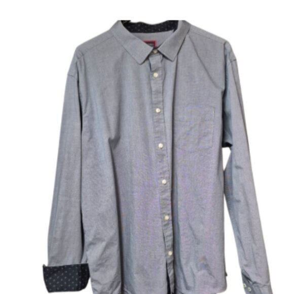 Untuckit Blue Gray Button-Down Shirt Men's XXX Large Unisex - Picture 2 of 11
